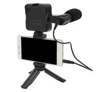 8KLANMMQ Professiol Kit di ripresa vlog per smartphone con mini treppiede clip per telefono microfono luminoso di riempimento per registrazione video selfie dal vivo (colore: nero)