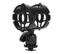 8KLANMMQ Supporto antiurto per microfono con attacco a slitta a freddo Supporto universale in plastica per microfono con morsetto antiurto Staffa di registrazione da studio per fotocamera