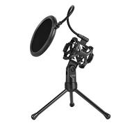 8KLANMMQ Supporto per filtro pop per microfono e microfono, supporto per treppiedi da tavolo, kit anti-rete