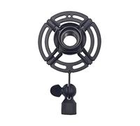 8KLANMMQ Supporto per microfono antivibrazione per microfono portatile a vite, in metallo nero opaco