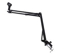 8KLANMMQ Supporto per microfono di registrazione estensibile con clip per microfono morsetto di montaggio da tavolo (colore: bianco) (nero)