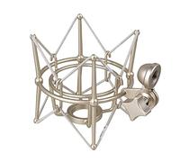 8KLANMMQ Supporto per microfono in metallo con sospensione antiurto supporto per microfono (colore: nero) (argento)