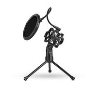 8KLANMMQ Supporto per treppiede da tavolo per studio e microfono portatile con filtro
