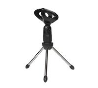 8KLANMMQ Treppiede pieghevole per microfono dal vivo regolabile in altezza Supporto per microfono Supporto per supporto da tavolo portatile in metallo