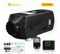 8KW 12V Parcheggio per auto Riscaldatore d'aria diesel Serbatoio da 10 litri Schermo LCD e telecomando Riscaldamento rapido e a basso rumore per camper Trailer Van