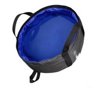 8L Folding Water Basin 210D Nylon Ultralight(Royal Blue) | 210D nylon outer, no-pressure seal inner, leak-proof, 50g weight, camping essential