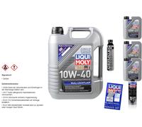 8L Liqui Moly MoS2 Olio Motore 10W-40 Cera Tec Pro-Line Motorspülung