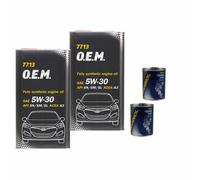 8L MANNOL 7713. O. E. M.5W-30 olio motore Api Sn Acea A3 Ilsac GF-5/GF-4/GF-3