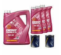 8L MANNOL 7917 Energy Formula C4 5W-30 Leichtlauf-Olio Motore ACEA Motor Flush