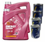 8L MANNOL Energia 5W-30 Leichtlauf-Motoröl Api Sn / CH-4 Acea C3 Incl. Additivo