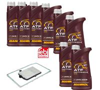 8L MANNOL Olio ATF JWS Filtro Olio Cambio per Ford Ranger 3.2 TDCi 4x4