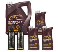 8L MANNOL olio motore Energy Premium 5W-30 Incl. 2x Additive Ceramo Ester 9829