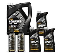 8L MANNOL olio motore Longlife 508/509 0W-20 Incl. 2x Additive Ceramo Ester