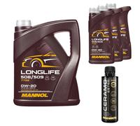 8L MANNOL Olio Motore LONGLIFE 508/509 0W-20 Inclusi Additivi Ceramo Ester 9829