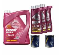 8L MANNOL Olio Motore Motore Energy Ultra JP 5W-20 API SN Inclusa Pulizia Motore