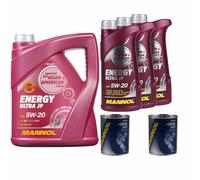 8L MANNOL Olio Motore Motore Energy Ultra JP 5W-20 API SN Inclusa Pulizia Motore