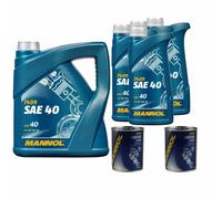 8L MANNOL olio motore per Alto Carichi SAE 40 Api Cf / CD / Sj Motore Flush