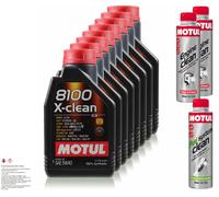 8L MOTUL 8100 X-Clean 5W-40 Olio Motore Engine Clean + Fuel System 11263445
