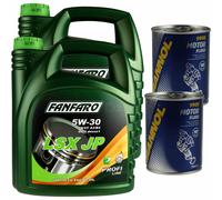 8L Olio Motore FANFARO LSX JP 5W-30 2x MANNOL Flush Motore ADDITIVO