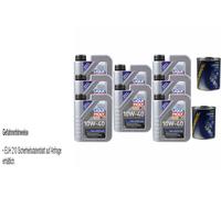 8L Olio Motore Liqui Moly MoS2 Olio Leggero 10W-40 2x Flush Motore