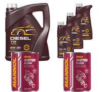 8L Olio Motore MANNOL Diesel TDI 5W-30 2x Flush Motore