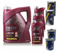 8L Olio Motore MANNOL Energy Combi LL 5W-30 2xLeak-Stop+Motor Doctor