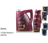 8L Olio Motore MANNOL Energy Combi LL 5W-30 2xLeak-Stop+Motor Doctor
