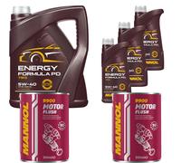8L Olio Motore MANNOL Energy Formula PD 5W-40 2x Flush Motore