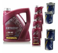 8L Olio Motore MANNOL Extreme 5W-40 2xMotor Doctor+Flush Motore