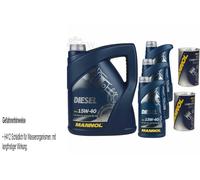 8L Olio Motore MANNOL SAE 15W-40 DIESEL 2x MANNOL Leak-Stop ADDITIVO