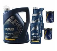 8L Olio Motore MANNOL Safari 20W-50 2x Flush Motore