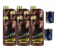 8L olio motore pemco idrive 102 20W-50 2x mannol Motor Flush