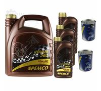 8L Olio Motore PEMCO iDRIVE 260 10W-40 2x MANNOL Motor Doctor ADDITIV