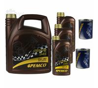 8L Olio Motore PEMCO iDRIVE 345 5W-30 2x MANNOL Motor Flush ADDITIV