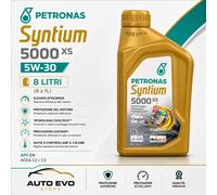 8L Olio Motore Petronas Syntium 5000 XS 5W30 Sintetico ACEA C2 C3 API SN