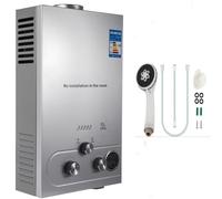 8L Scaldacqua a Gas Propano GPL 16KW Propano Butano Riscaldatori di Acqua a Gas Liquefatto,Scaldabagno Istantaneo Senza Serbatoio,per Campeggio,Camper,Casa,Uscita Dell'acqua Calda 8L/min