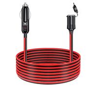 8M Cavo di Prolunga per Accendisigari Auto 12V / 24V 16AWG Presa Accendisigari Cavo di Prolunga Impermeabile con Fusibile 15A, Adattatore per Accendisigari Universale per Navi Auto Moto