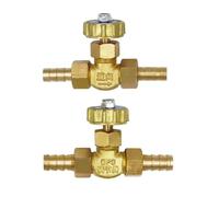 8mm/10mm 1 Mpa Water valve ID Hose Barb Brass Parallel Needle Valve For Gas Max Pressure(8mm)