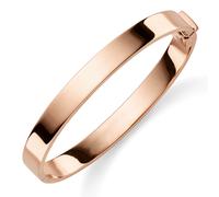 8mm Bracciale 60x50mm 585 Oro Rosso Massiccio Brillante Piatto Semplice