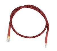 8mm CO2 Filling Hose | 36 Inch Low Pressure Hose with Strong Closure for CO2 Cylinders/Two - Tires/Inflatables | Red Black Wrapped Brass Connector