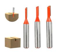 8mm Gambo Fresa Scanalatura a Forma, 3 Pezzi Taglierina di Fresatura della Scanalatura del Gambo Fresa Set, Woodworking Router Cutter per Legno, Professionali Strumenti per Legno, 3mm/4mm/5mm