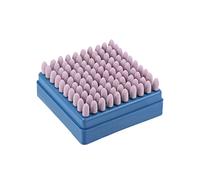 8mm punti pietra abrasiva corindone rastremata Testa molatura 1/8 " gambo 100 pz