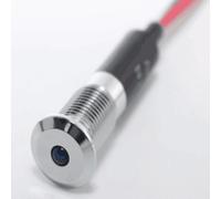 8mm Spia Led Luce Metallo Simbolo Lampada Indicatore Pannello 12-36V -5 Colore