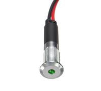 8mm Spia Led Luce Metallo Simbolo Lampada Indicatore Pannello 12-36V -5 Colore