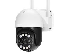 8MP Dual Lens 2.8mm -12mm 8X Zoom 4K PTZ IP Camera Outdoor AI Human Tracking CCTV Audio Telecamera di sorveglianza sicurezza domestica Rilevamento del movimento(128G SD Card)