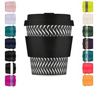 8oz 240ml Ecoffee Cup Riutilizzabile Eco-Friendly 100% a base vegetale tazza di caffè con coperchio e manica in silicone - Tazza da viaggio senza melamina, Spin Foam