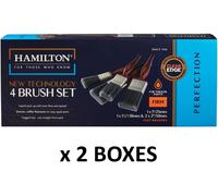 8pce Hamilton Perfection Pulire Bordo Pennello Set 5.1x5.1cm,3.8cm,2.5cm