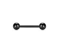 8pcs 14G sfera di cristallo capezzolo lingua scudo anello bilanciere body piercing gioielli fermo kit neroUn design semplice e raffinato