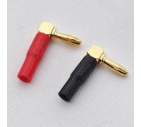 8pcs 4mm ad Angolo Retto Spine a Banana Audio Cavo Altoparlante Connettore Vite