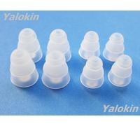 8pcs 4S/4L Trasparente Triplo Flangia Auricolari Punte per Sennheiser Cx Sport &